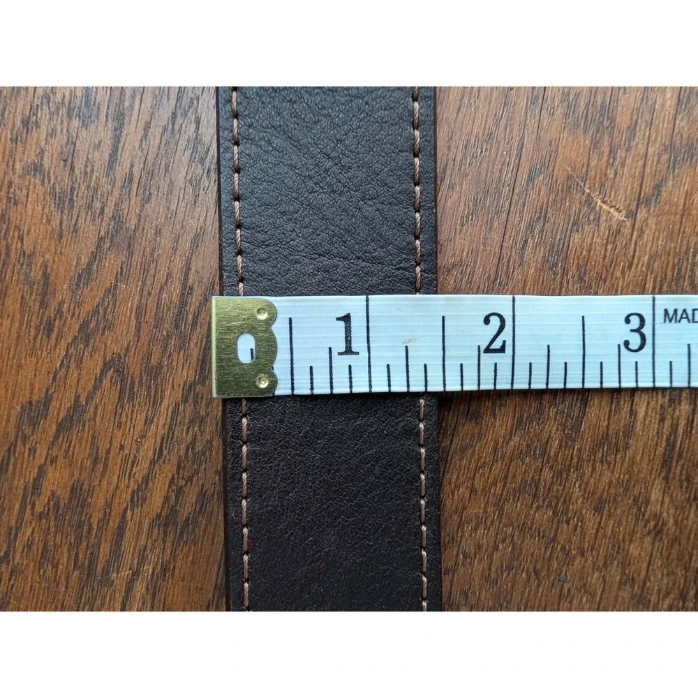 Carhartt Leather Belt Mens 44 Brown Like New Top Grain English Bridle Brass